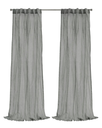 Shop Habitat Paloma Sheer Dual Header 52x95 Curtain Panel In Grey