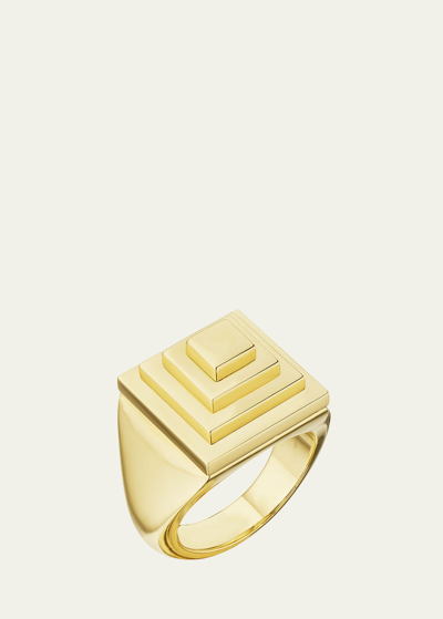 Shop Cadar Yellow Gold Signet Pinky Ring