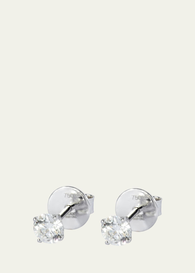 Shop Alice Van Cal 18k White Gold Diamond Stud Earrings, 0.92tcw In Wg