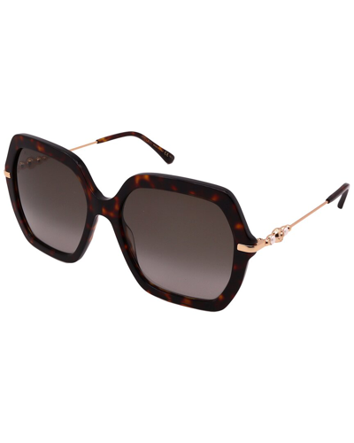 Shop Jimmy Choo Women's Esther/s 57mm Sunglasses In Brown