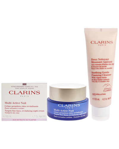 Shop Clarins Unisex Multi-active Night Cream - Normal To Dry Skin Kit
