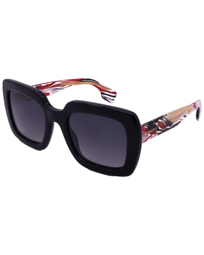Shop Burberry Women's Be4284 52mm Sunglasses In Black
