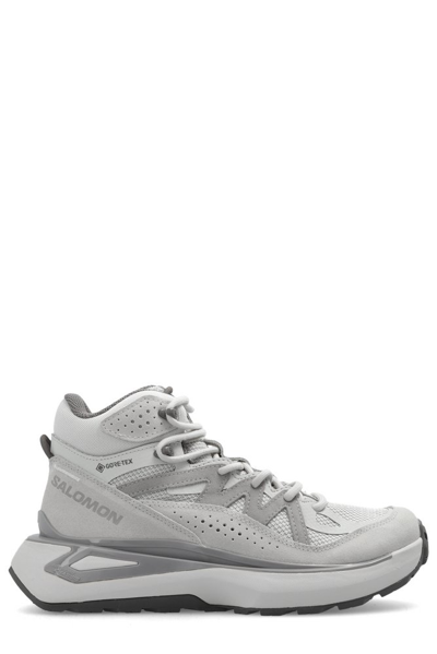 Shop Salomon Odyssey Elmt Chunky Sole Sneakers In Grey