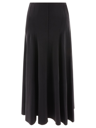Shop Norma Kamali Grace Skirt In Black