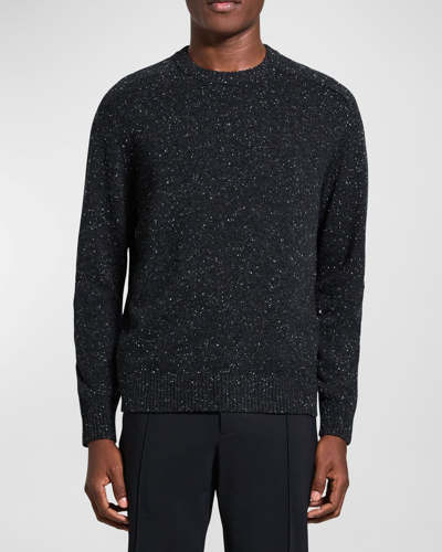 Shop Theory Men's Dinin Sweater In Woolcash Donegal In Charcl Mlt