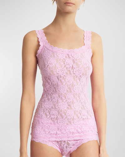 Shop Hanky Panky Signature Lace Classic Cami In Cotton Candy