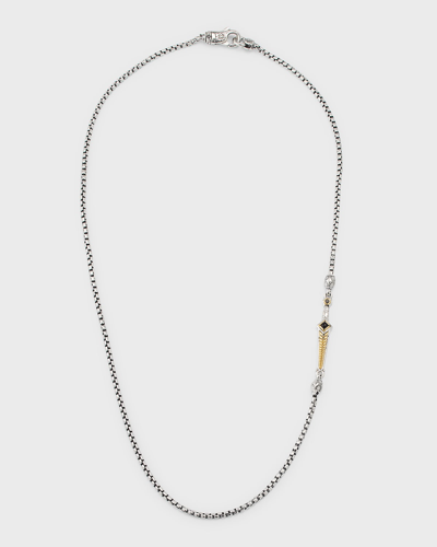 Shop Konstantino Men's Laconia Necklace With Black Spinel And Onyx