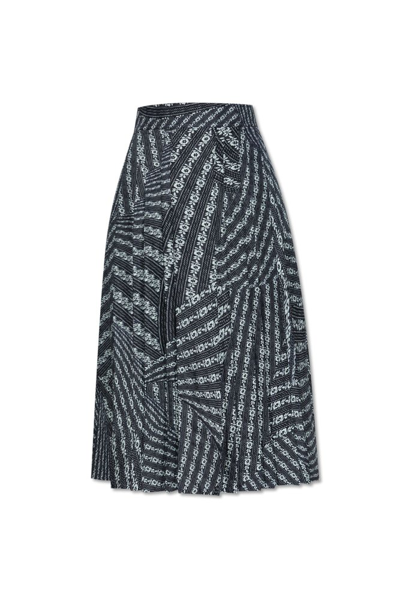 Shop Tory Burch Pleated Midi Skirt In Multi
