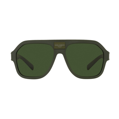 Shop Dolce & Gabbana Eyewear Aviator Sunglasses In Green