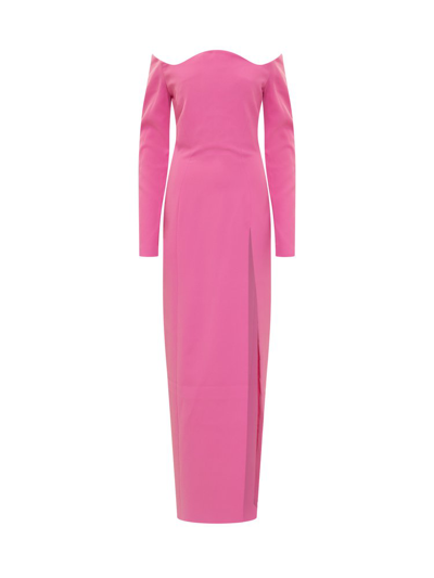 Shop Monot Cut Out Detailed Maxi Gown In Pink