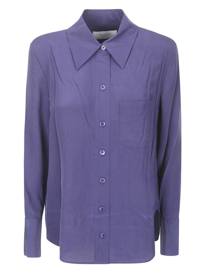 Shop Equipment Long Sleeved Satin Shirt In Purple