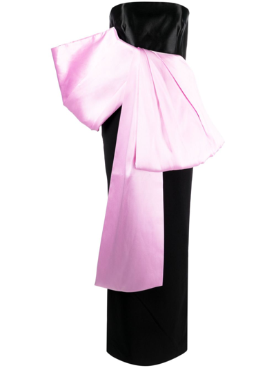 Shop Solace London Maeve Bow-embellished Dress - Women's - Polyester/spandex/elastane In Black