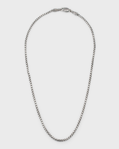 Shop Konstantino Men's Sterling Silver Box Chain Necklace, 22"l In Ss
