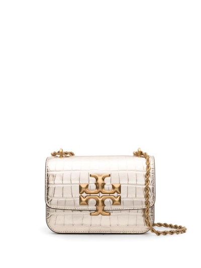 Shop Tory Burch Eleanor Small Leather Shoulder Bag In Gold