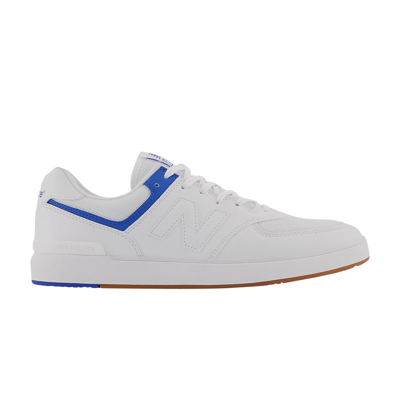 Pre-owned New Balance 574 Court 'white Blue'