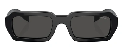Shop Prada Pr A12s 16k08z Rectangle Sunglasses In Grey