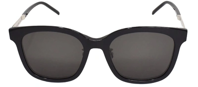 Shop Saint Laurent Slm77k 001 Oversized Square Sunglasses In Grey