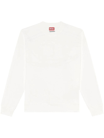 Shop Diesel Megoval Sweatshirt In White