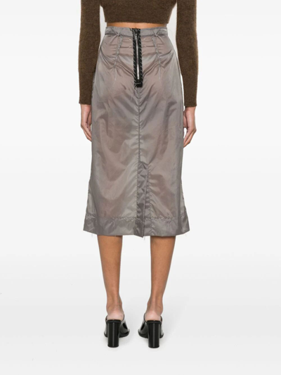 Shop Maison Margiela Midi Skirt In Grey