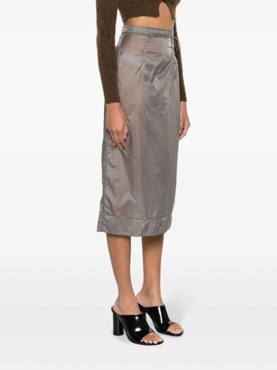 Shop Maison Margiela Midi Skirt In Grey