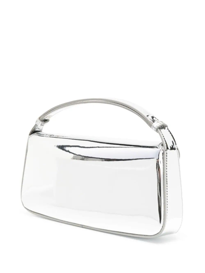 Shop Courrèges Sleek Mirror Baguette Bag In Metallic