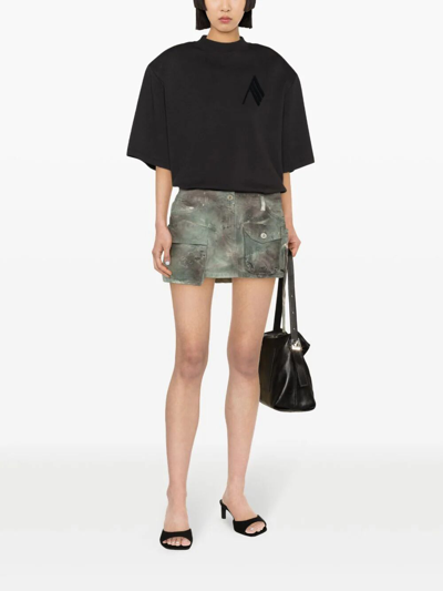 Shop Attico Fay Mini Skirt In Green