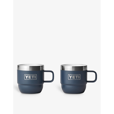 Shop Yeti Navy Rambler 6oz Stainless-steel Espresso Mug Pack Of Two