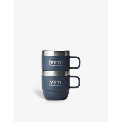 Shop Yeti Navy Rambler 6oz Stainless-steel Espresso Mug Pack Of Two