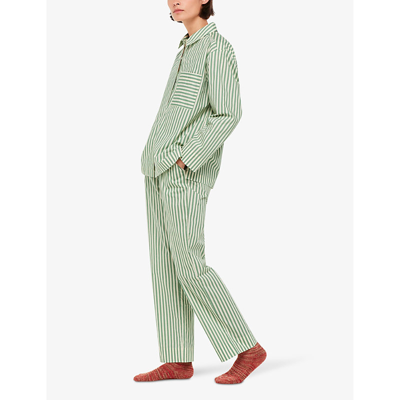 Shop Whistles Women's Multi-coloured Stripe-print Relaxed-fit Cotton Pyjama Shirt