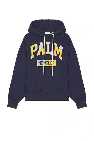 Shop Moncler Genius X Palm Angels Palm Hoodie In Blue