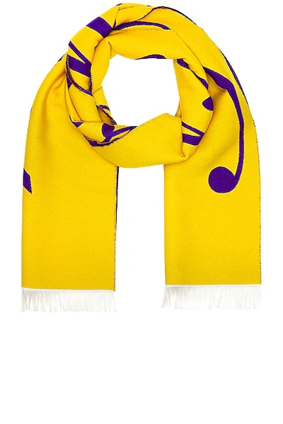 Shop Burberry Football Scarf In Pear