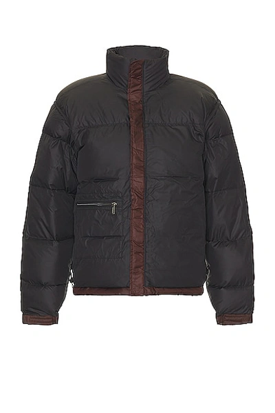 Shop The North Face 1996 Retro Nuptse Jacket In Coal Brown & Tnf Black