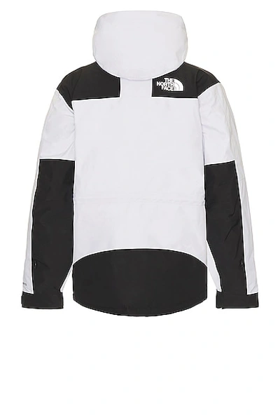 Shop The North Face S Gtx Mountain Guide Insulated Jacket In Tnf White & Silver Reflective