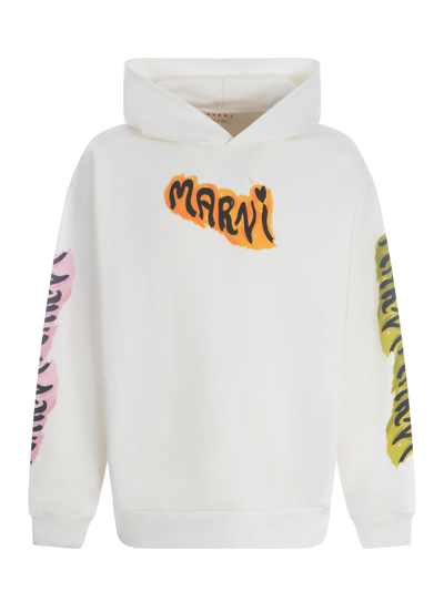 Shop Marni Hooded Sweatshirt