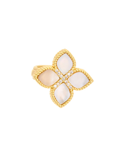 Shop Juvell 18k Plated Pearl Cz Ring