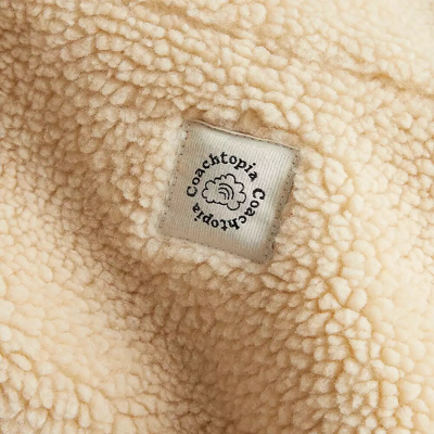 Coach Topia Loop Fleece Jacket In Natural/deep Orange Multi
