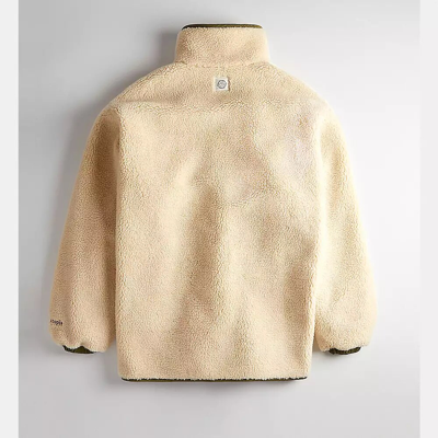 Coach Topia Loop Fleece Jacket In Natural/deep Orange Multi