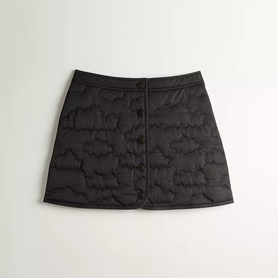 Shop Coach Topia Loop Quilted Cloud Skirt In Black