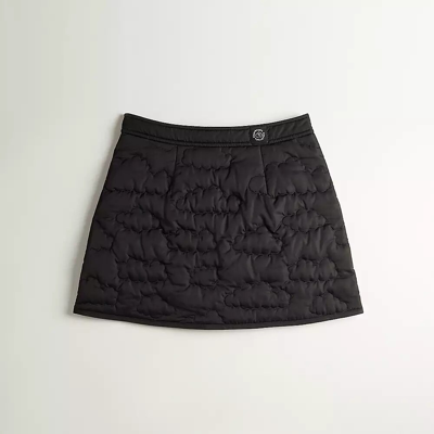 Shop Coach Topia Loop Quilted Cloud Skirt In Black