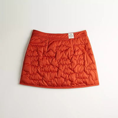 Coach Topia Loop Quilted Cloud Skirt In Orange