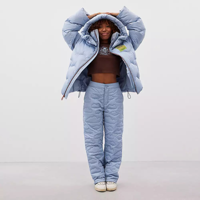 Coach Topia Loop Quilted Cloud Pants In Twilight