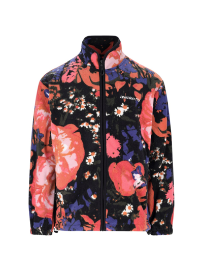 Shop Awake Ny Printed Fleece Jacket In Multi
