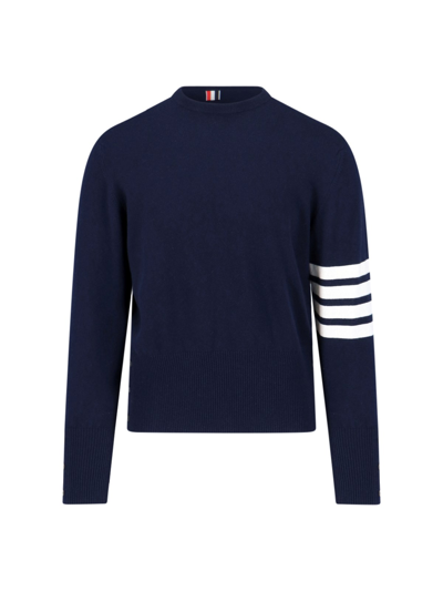 Shop Thom Browne '4- Bar' Sweater In Blue