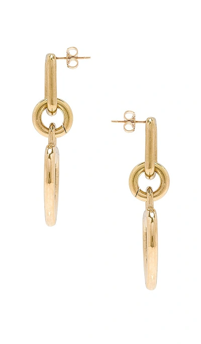 Shop Laura Lombardi Beatta Earrings In 黄铜色