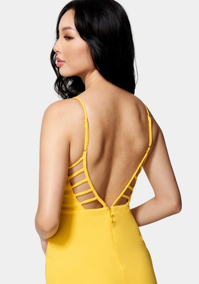 Bebe Caged Low Back Mini Dress In Snapdragon
