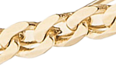 Shop Lana Curb Narrow Hoop Earrings In Yellow Gold