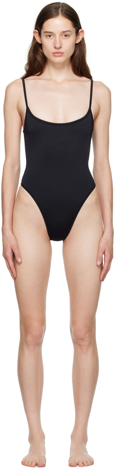Shop Haight Ssense Exclusive Black Pipping Thidu Swimsuit In 0001 Black