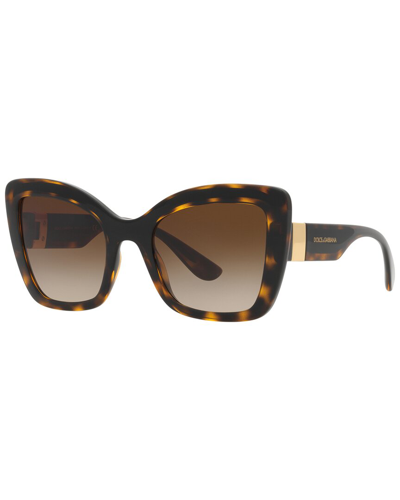 Shop Dolce & Gabbana Women's Dg6170 53mm Sunglasses In Brown