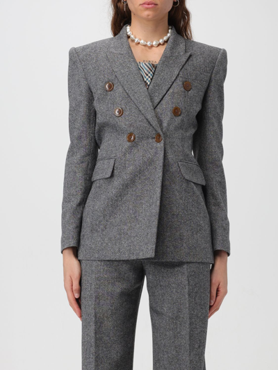 Vivienne Westwood Wool-blend Double Breasted Blazer In Grey