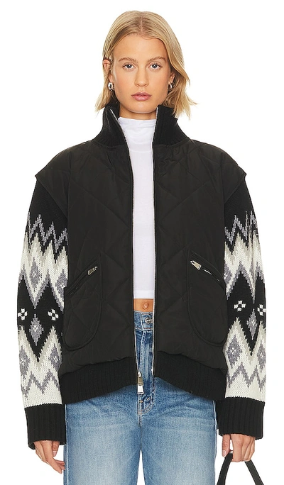Shop Simkhai Malone Quilted Parka In Black